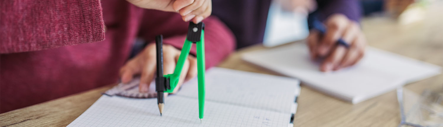 Father and son doing math homework